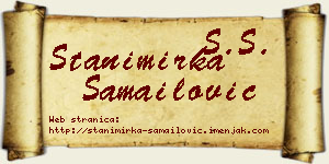 Stanimirka Samailović vizit kartica